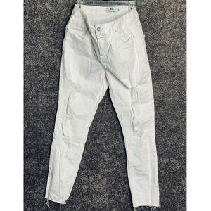 RIO Refuge Denim Mid Rise Push Up White Ripped Jeans Size‎ 15 Juniors